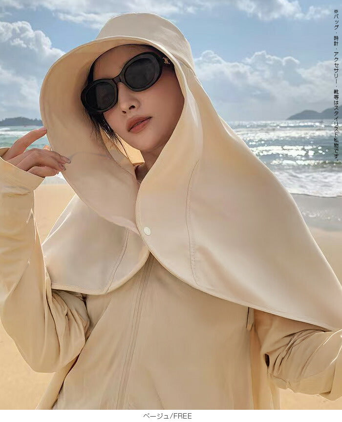 つば広フード ケープハット