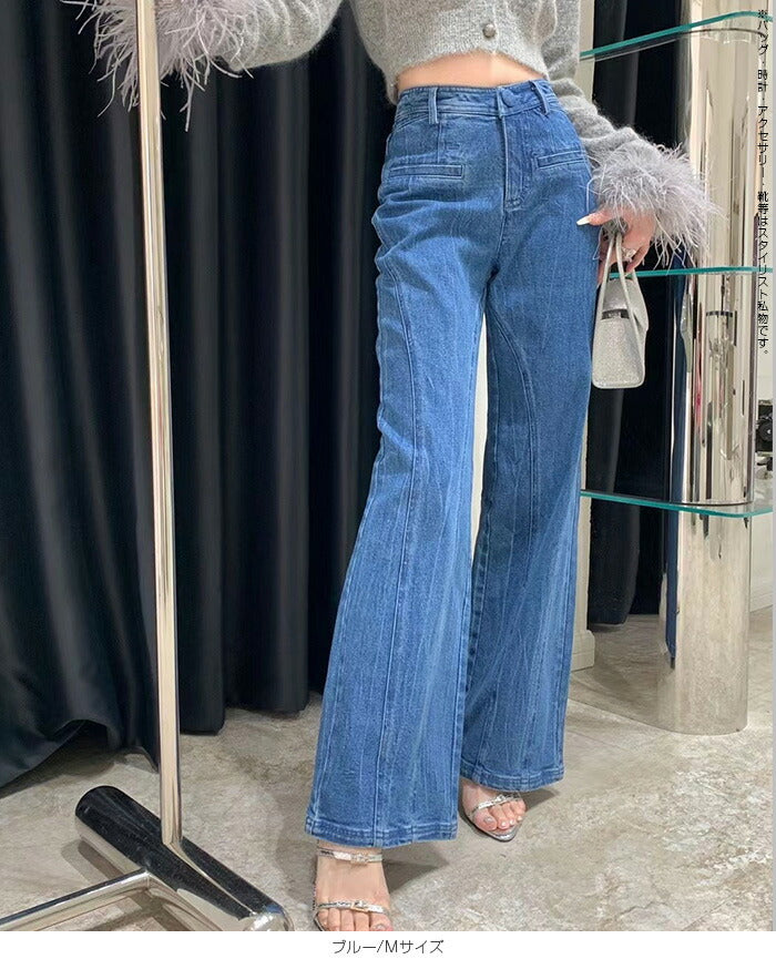 03size | コットン | バックリボンデニムパンツ