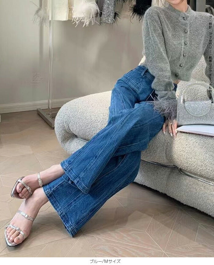 03size | コットン | バックリボンデニムパンツ