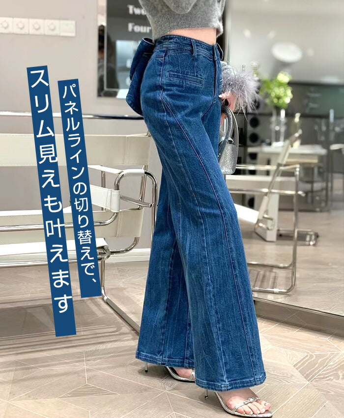 03size | コットン | バックリボンデニムパンツ