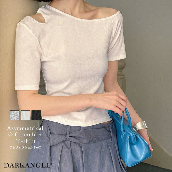 アシメオフショルダーT