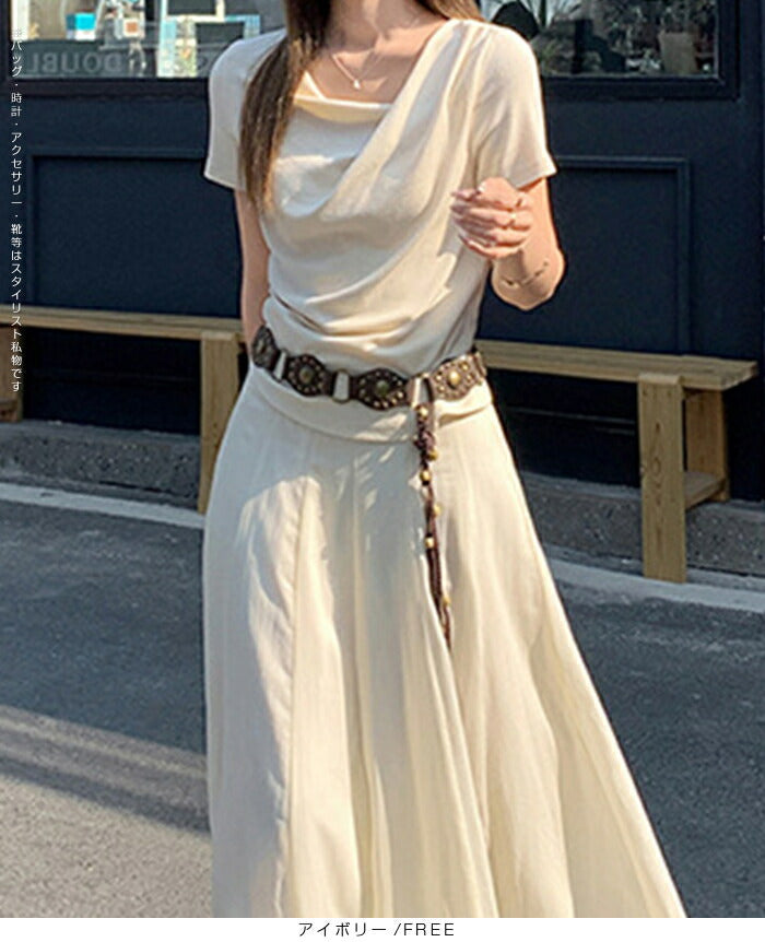 ドレープ半袖Tシャツ