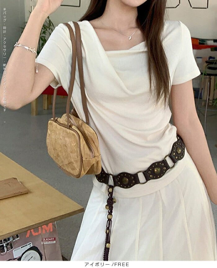 ドレープ半袖Tシャツ