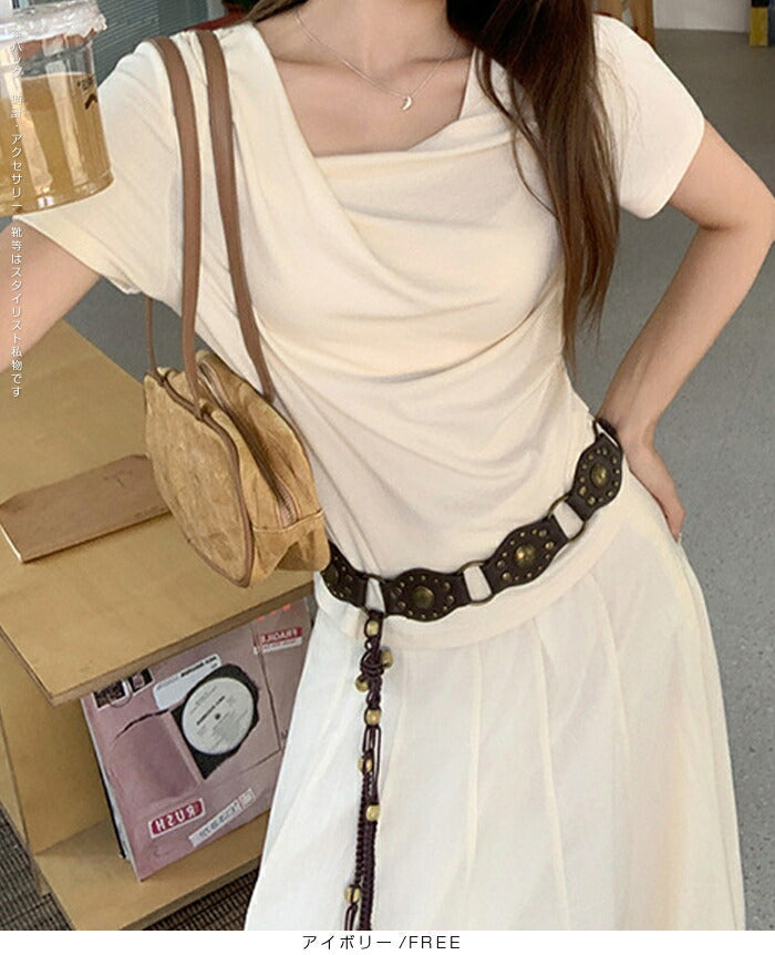 ドレープ半袖Tシャツ