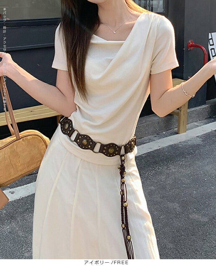 ドレープ半袖Tシャツ