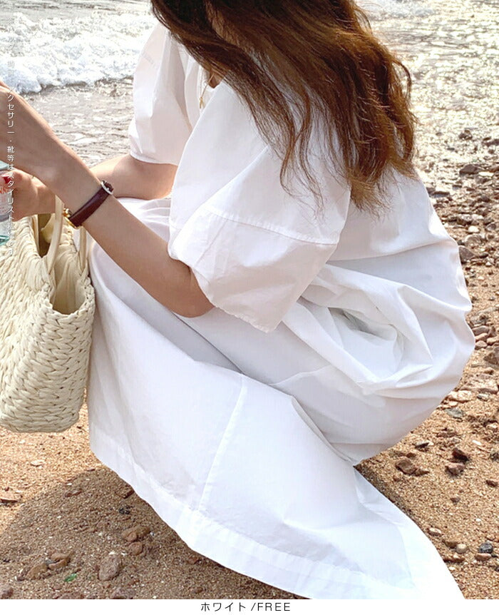 ボリュームスリーブワンピース