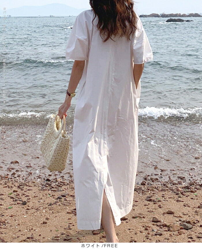 ボリュームスリーブワンピース