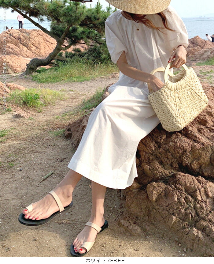 ボリュームスリーブワンピース