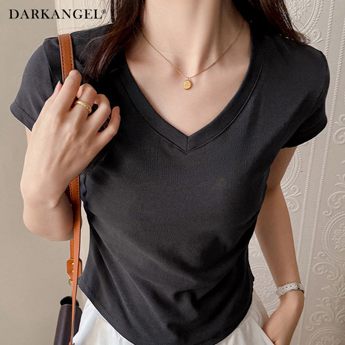 着痩せ見えベーシックトップス