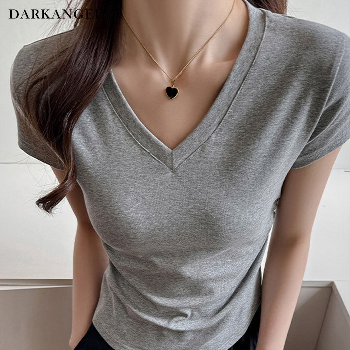 着痩せ見えベーシックトップス