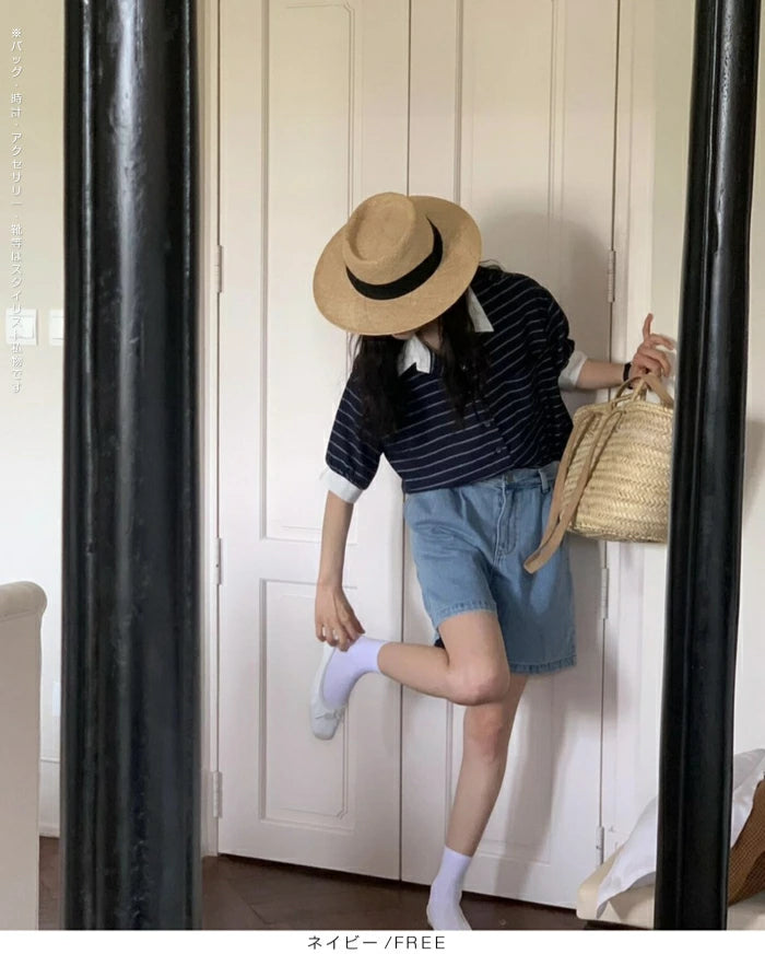 ストライプポロシャツ