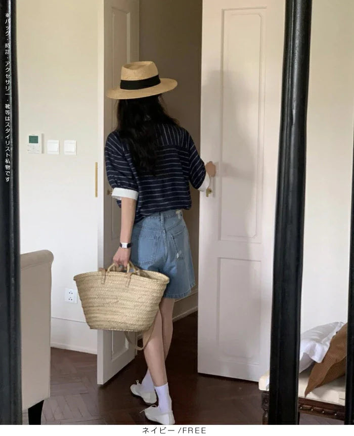 ストライプポロシャツ