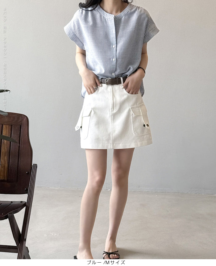 フレンチスリーブブラウス