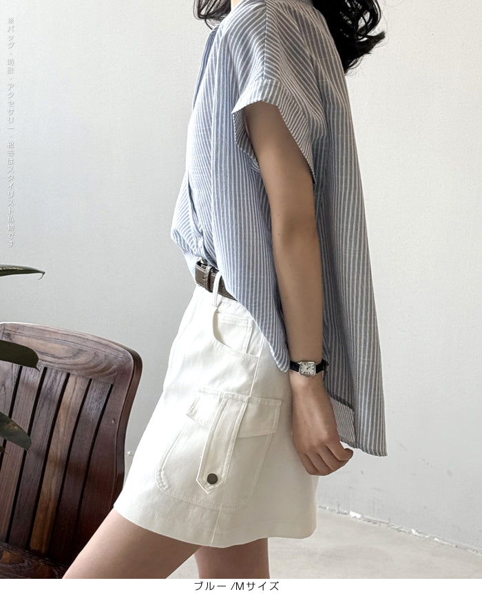 フレンチスリーブブラウス