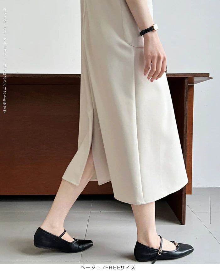 きちんと感 | ラインノースリーブワンピース