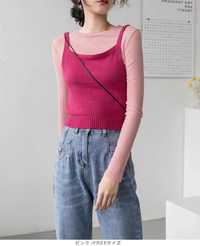 シアーメッシュトップス