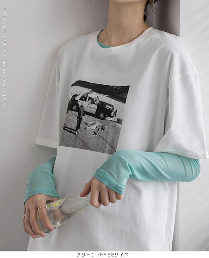 シアーメッシュトップス