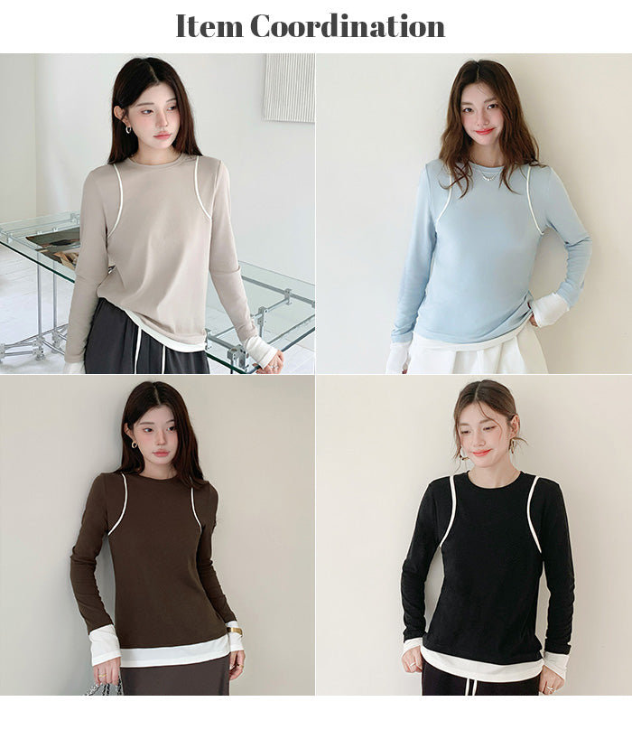 なで肩補正カットソー