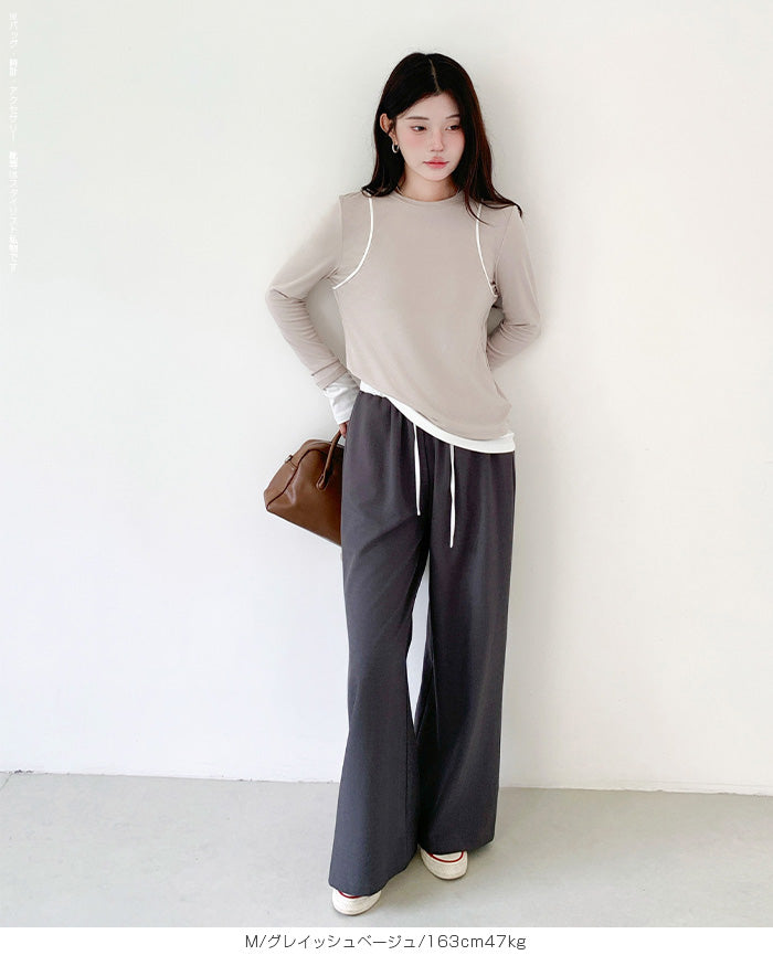 なで肩補正カットソー