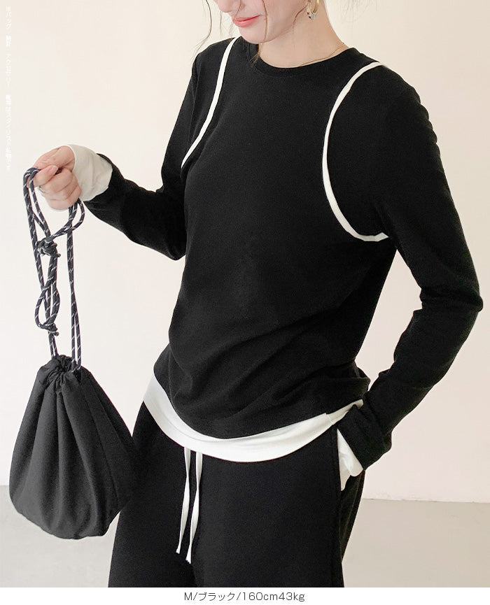 なで肩補正カットソー