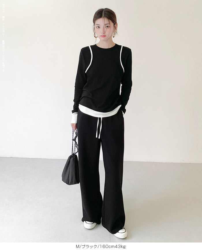 なで肩補正カットソー