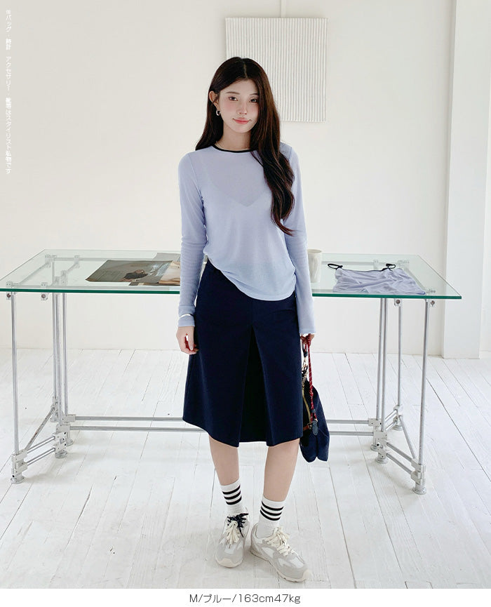 バイカラーシアートップスSet