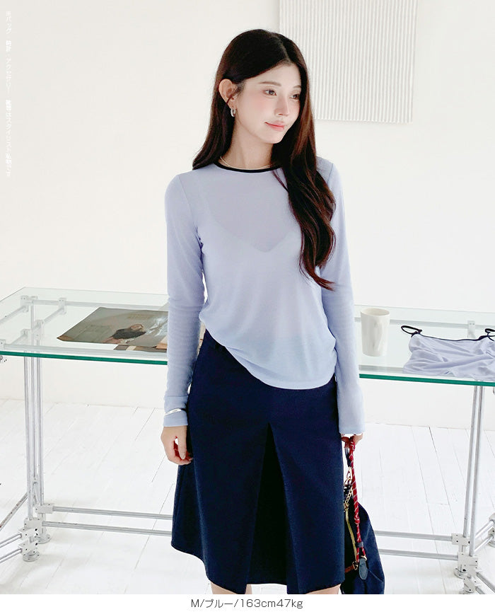 バイカラーシアートップスSet