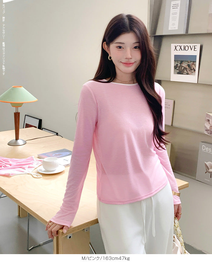 バイカラーシアートップスSet