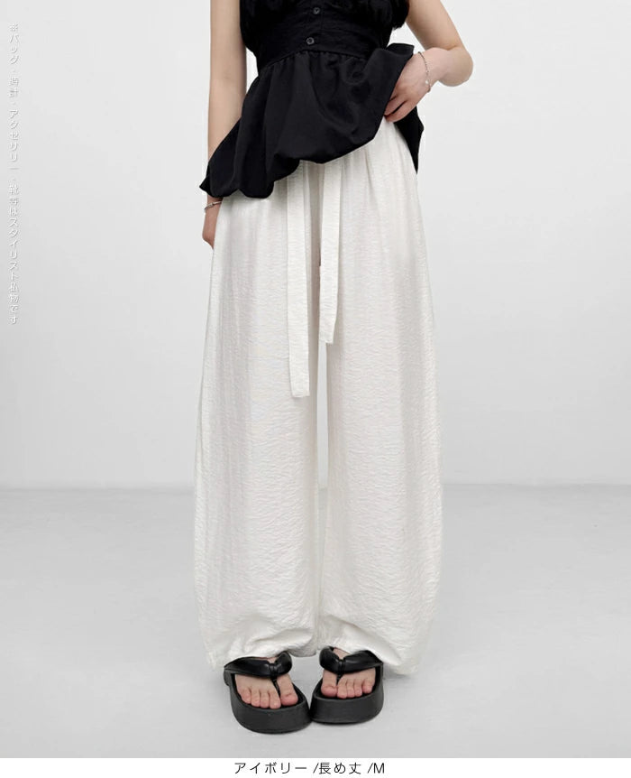 麻混カーブパンツ