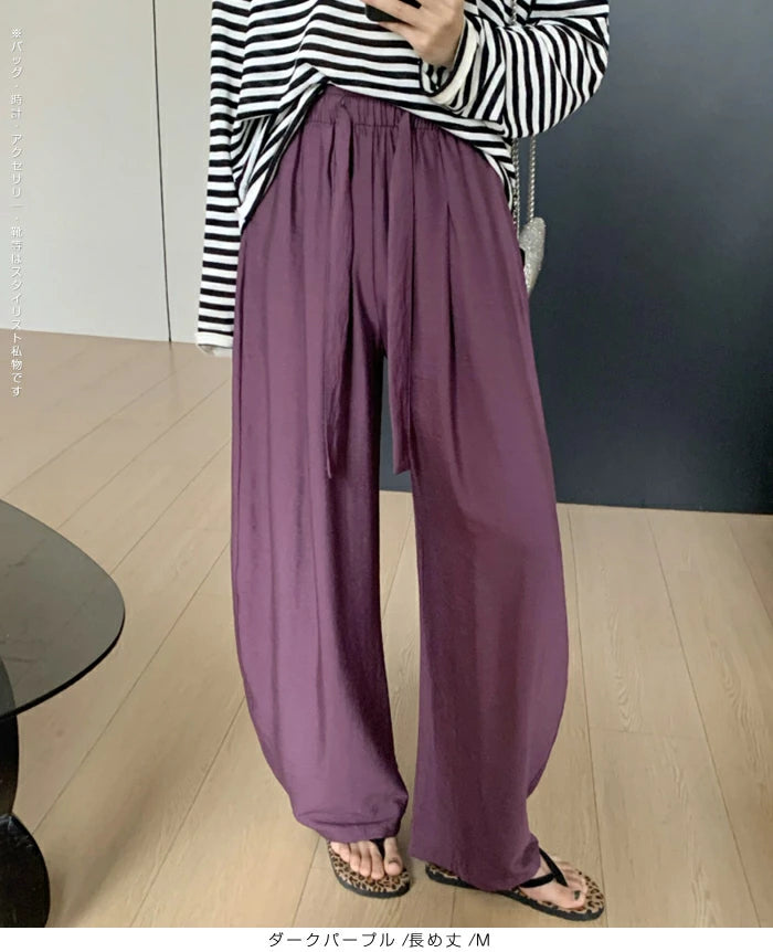 麻混カーブパンツ