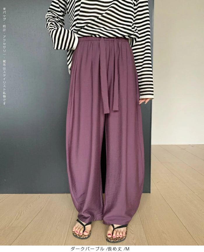 麻混カーブパンツ