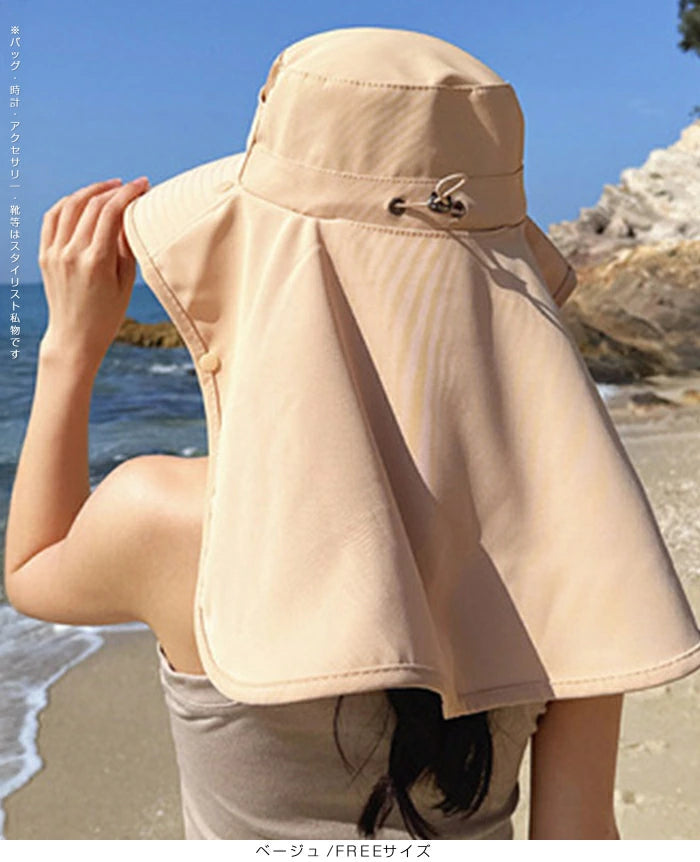 2WAY日焼け防止帽子