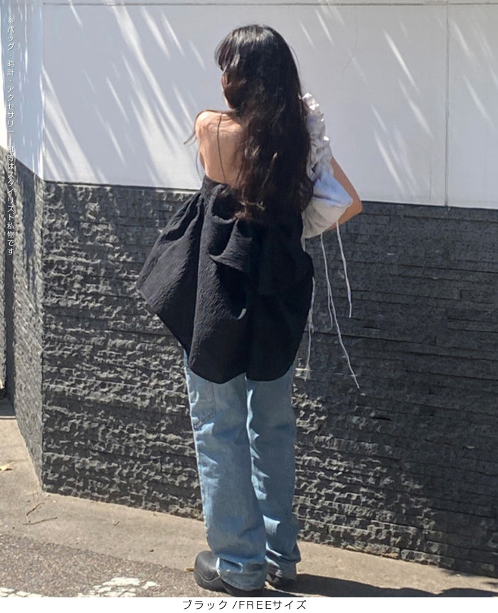 ビッグリボンバックキャミソールビスチェ