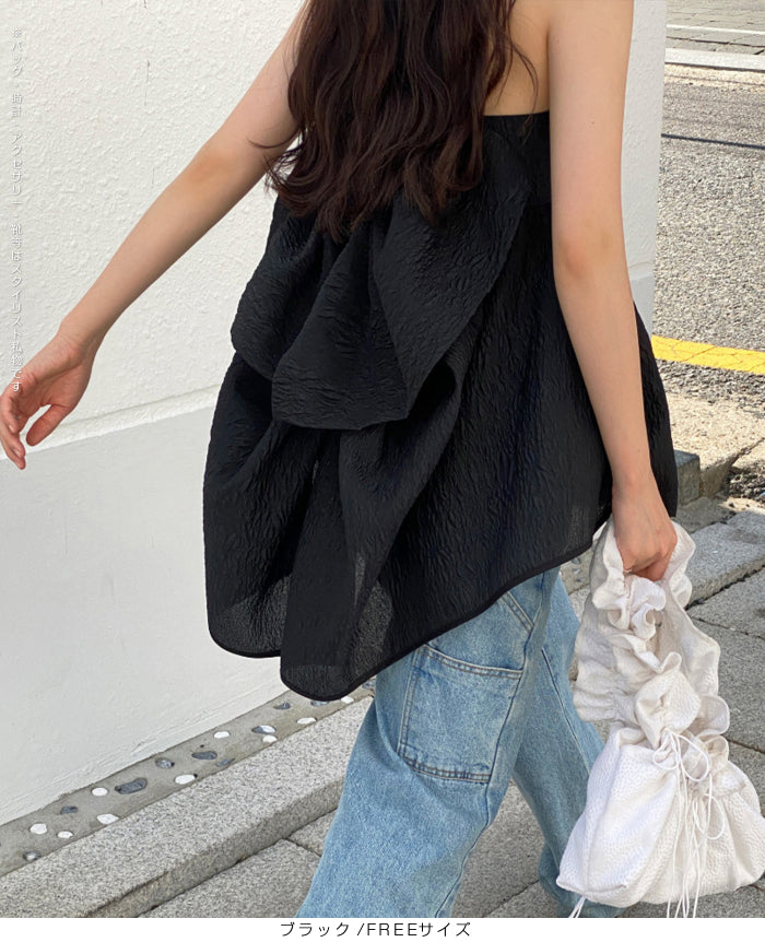 ビッグリボンバックキャミソールビスチェ