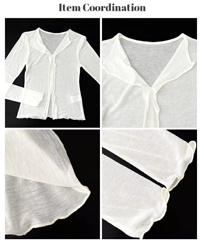 前後2WAY&シアー感のある長袖トップス