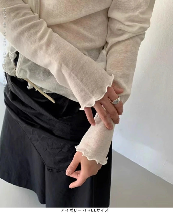 前後2WAY&シアー感のある長袖トップス