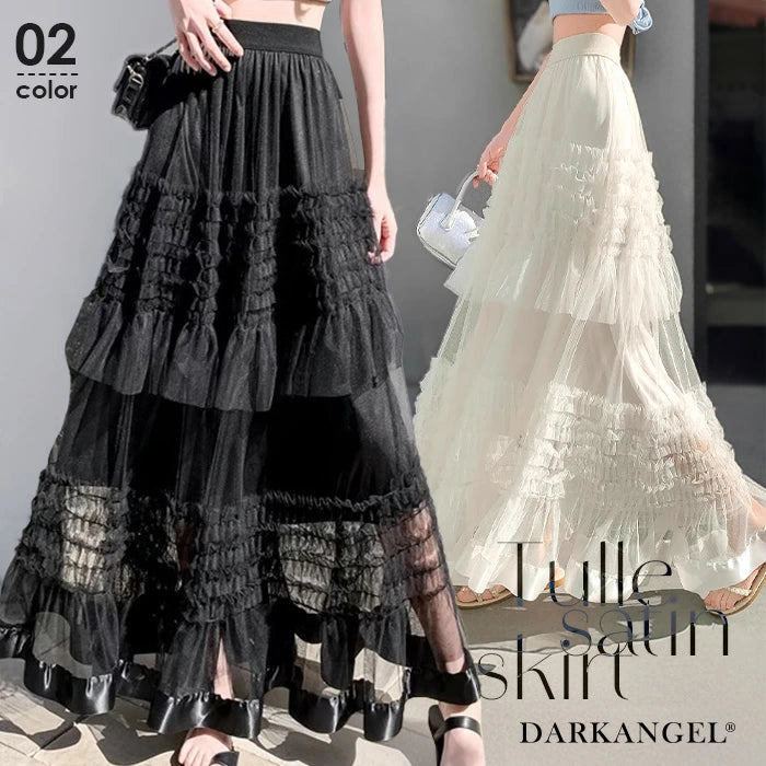 サテンチュールスカート