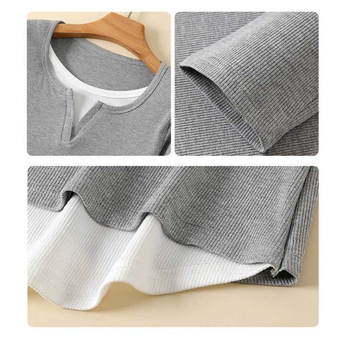 レイヤード風トップス