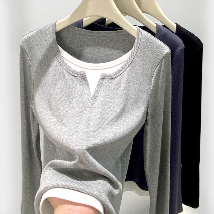 レイヤード風トップス