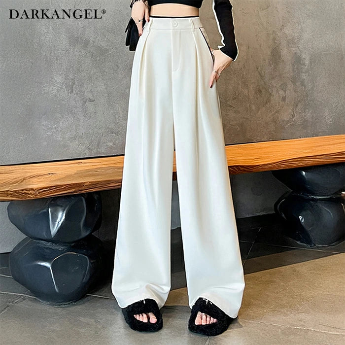 パイピングタックワイドパンツ