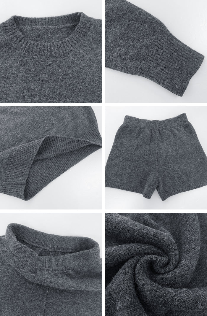 03color | 2点セット | ニットセットアップ セーター&ショートパンツ