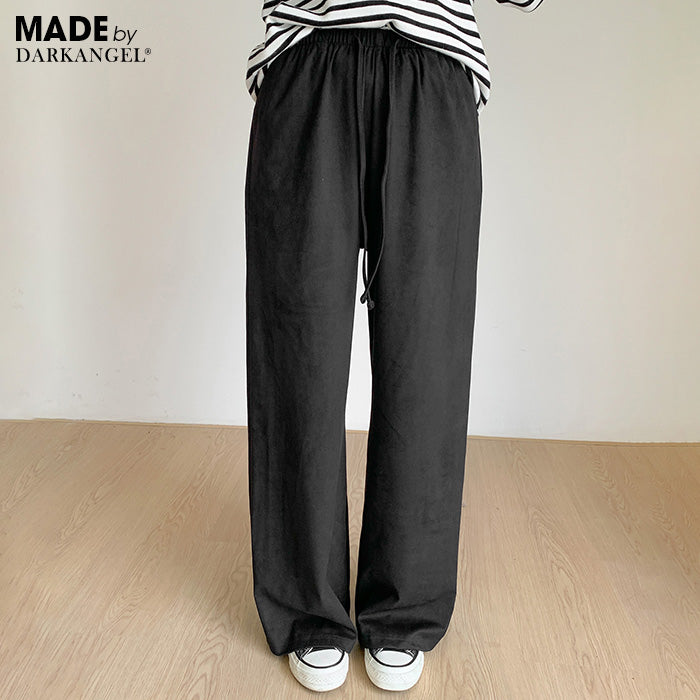 フェイクスエードワイドパンツ