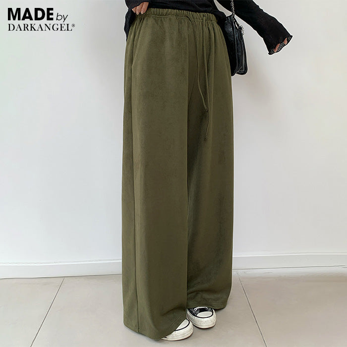 フェイクスエードワイドパンツ