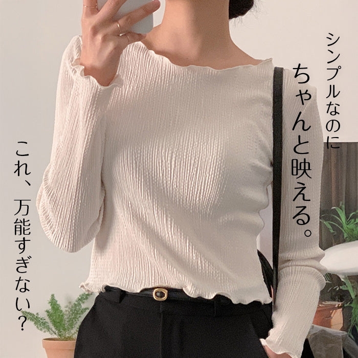 02color | FREEサイズ | フリルプリーツトップス