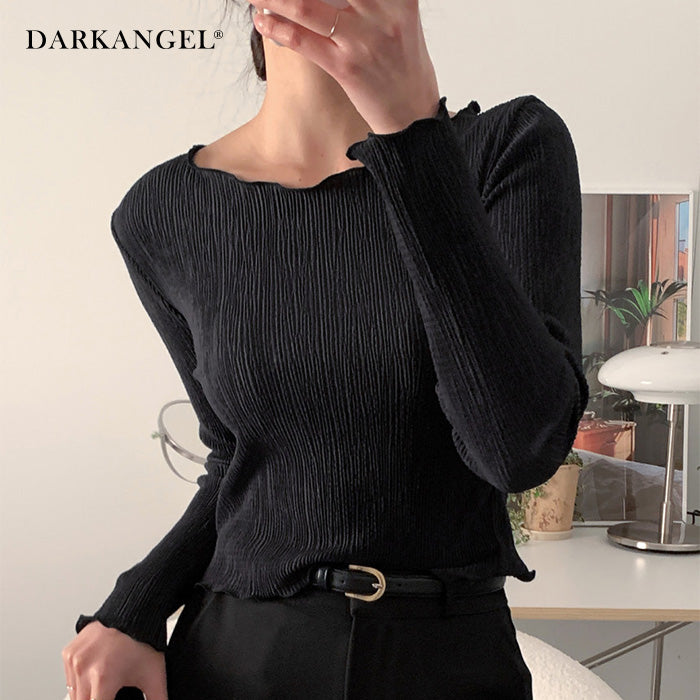 02color | FREEサイズ | フリルプリーツトップス