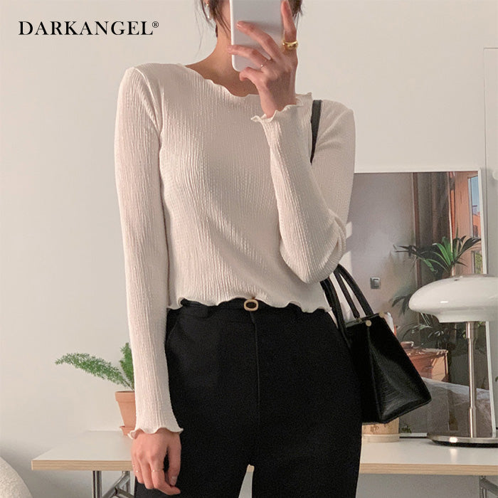 02color | FREEサイズ | フリルプリーツトップス