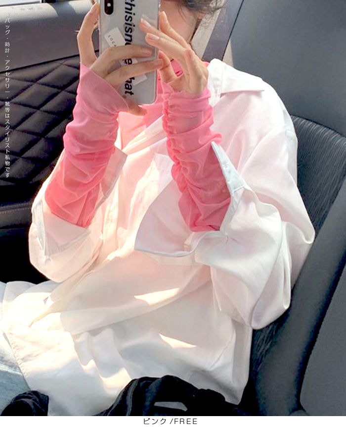 シアーメッシュタートルネックトップス