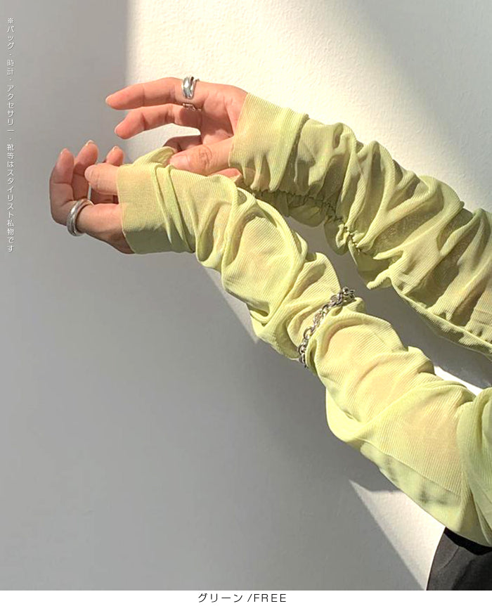 シアーメッシュタートルネックトップス