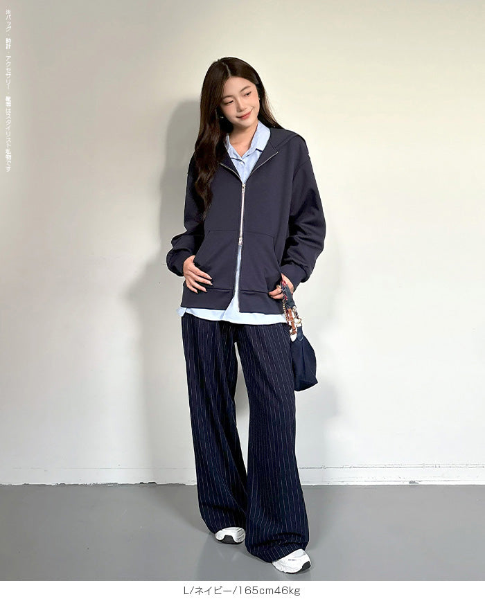 03color | ストライプ ワイドパンツ