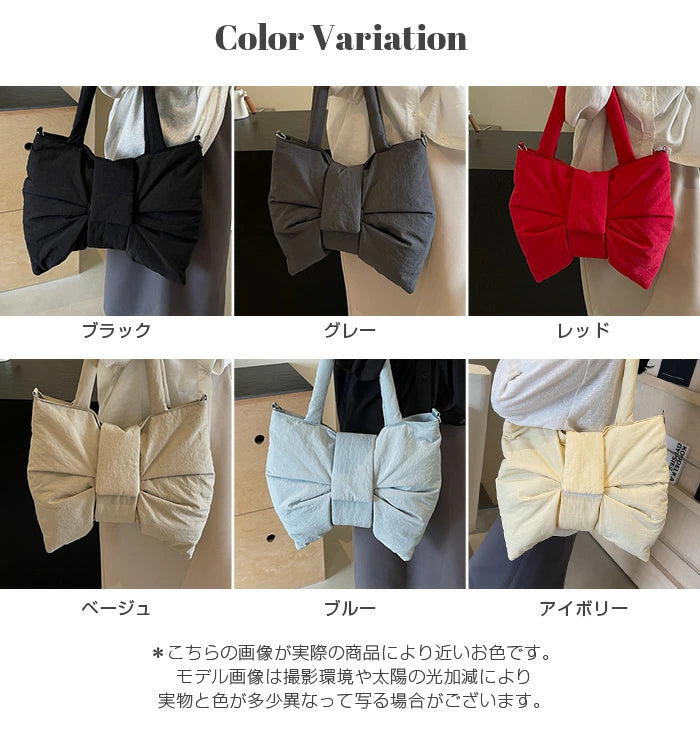 ふわふわビッグリボン3WAY大容量ショルダーバッグ